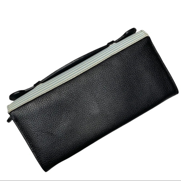 Barbara Rihl Striped Clutch Wallet w/ Handle París Maldives Travel Nautical Cat - Picture 4 of 6